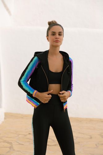 Womens Samaya Stripe Print Bomber Jacket Casual Breathable Zip Up Jumper - - 6 - NastyGal UK (+IE) - Modalova