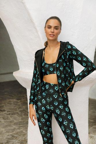 Womens Samaya Triangle Print Bomber Jacket Casual Breathable Zip Up Jumper - - 6 - Dancing Leopard - Modalova