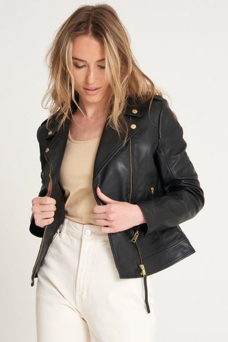Womens Real Leather Biker Jacket - - 12 - Barneys Originals - Modalova