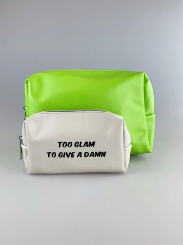 Womens 'Too Glam To Give a Damn' Toiletry Bag 2 Pack - - One Size - SVNX - Modalova