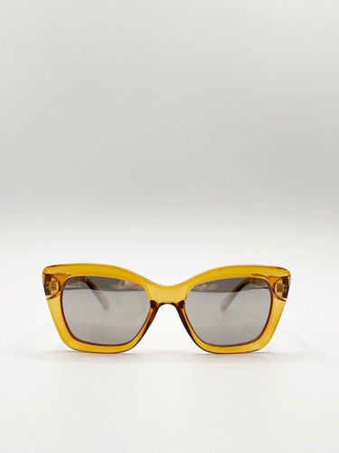 Womens Crystal Mustard Cateye Sunglasses - - One Size - SVNX - Modalova