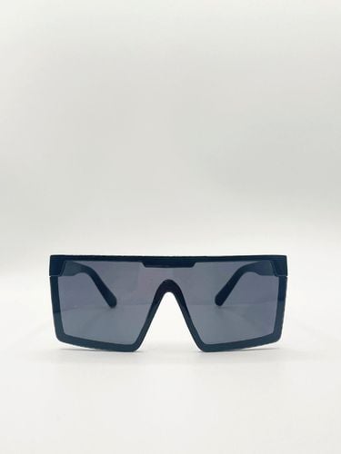 Womens Oversized Flat Top Square Frame Sunglasses - One Size - SVNX - Modalova
