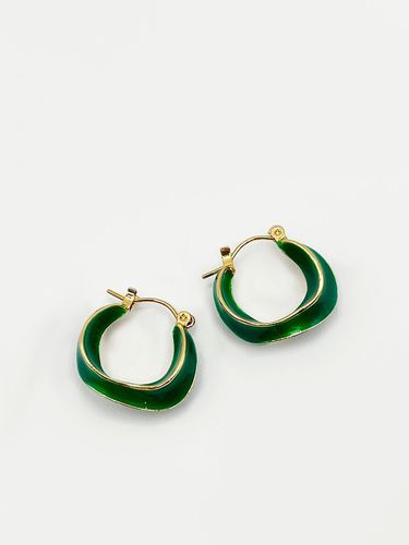 Womens Emerald hoop earrings - One Size - SVNX - Modalova
