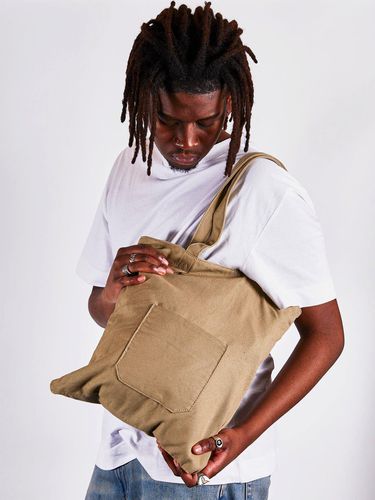 Linen tote bag with front pocket in bay leaf - - One Size - SVNX - Modalova