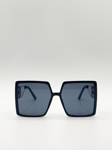 Womens Oversized square sunglasses with temple frame detail - - One Size - SVNX - Modalova