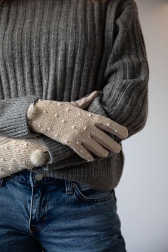 Womens Crochet Gloves With Pom Pom - One Size - NastyGal UK (+IE) - Modalova