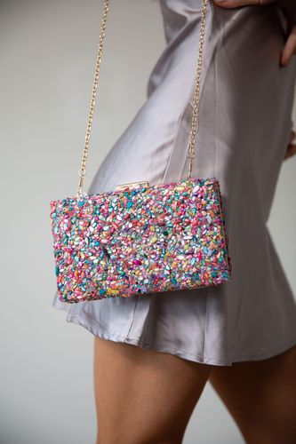 Womens Embellished Square Clutch Bag in - One Size - SVNX - Modalova