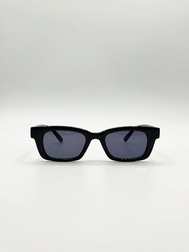 Womens Small Wayfarer Sunglasses with Circular Detail - One Size - SVNX - Modalova