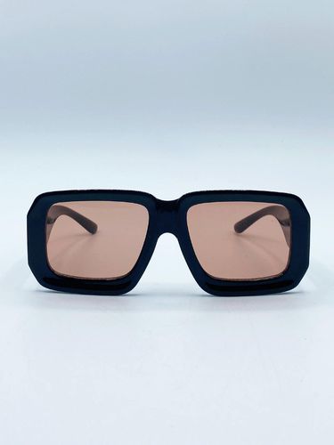 Womens Oversized Square Frame Sunglasses In with Orange Lenses - One Size - SVNX - Modalova