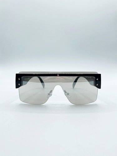 Oversized Flat Top Sunglasses with Mirrored Lens in - One Size - SVNX - Modalova