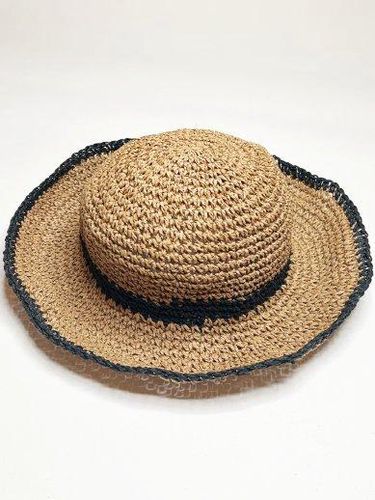 Womens Straw Summer Bucket Hat With Foldable Brim - - One Size - SVNX - Modalova