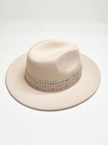 Womens Cream Fedora Hat with Aztec design - - One Size - NastyGal UK (+IE) - Modalova