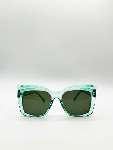 Womens Clear plastic frame cat eye style sunglasses - - One Size - SVNX - Modalova