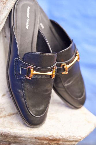 Womens Slip On Loafer With Gold Buckle Detail In - 7 - ANOTHER SUNDAY - Modalova