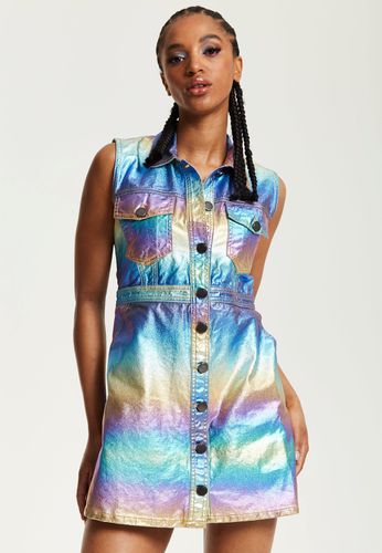 Womens Metallic Rainbow Mini Dress - - 12 - NastyGal UK (+IE) - Modalova