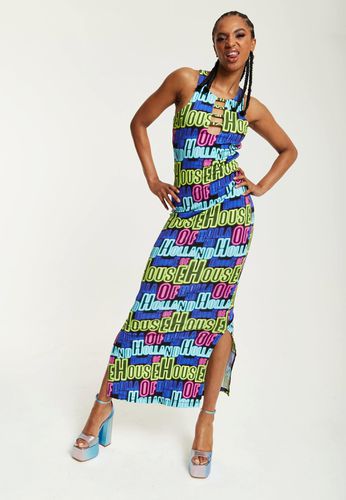 Womens Printed Multicolour Maxi Dress With Cut Out Details - S - NastyGal UK (+IE) - Modalova
