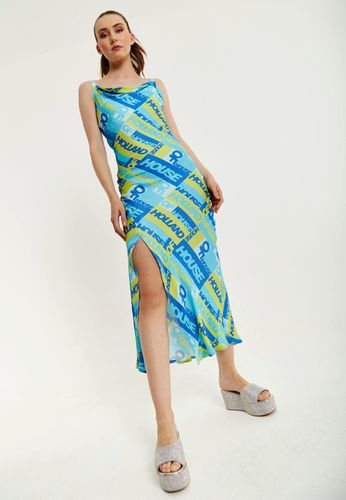 Womens Printed Cowl Neck Midi Dress - - 10 - NastyGal UK (+IE) - Modalova