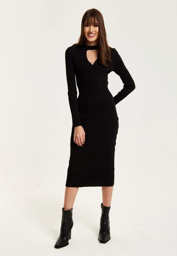 Womens Cut Out Front Ribbed Midi Knit Dress In - 8 - NastyGal UK (+IE) - Modalova