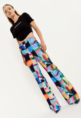 Womens Abstract Patchwork Print Trousers - - 6 - NastyGal UK (+IE) - Modalova