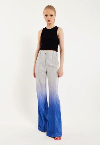 Womens Ombre Shimmer Trousers In Blue And Silver - - 10 - House of Holland - Modalova