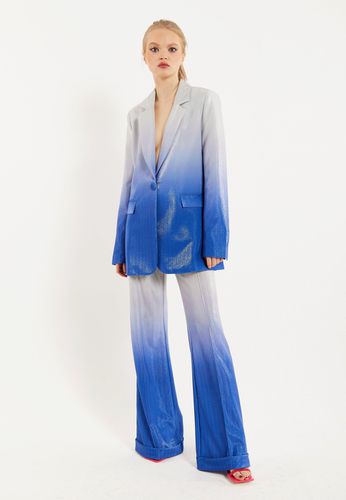 Womens Ombre Shimmer Blazer In Blue And Silver - - 8 - House of Holland - Modalova