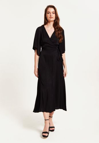 Womens Maxi Wrap Dress With Kimono Sleeves - 12 - Liquorish - Modalova