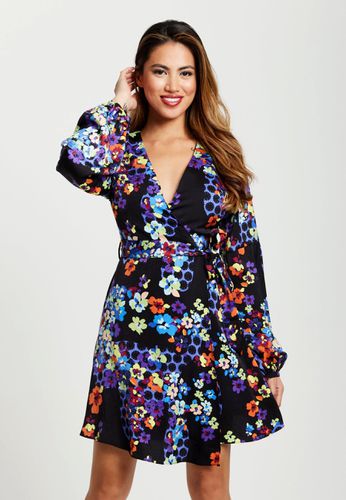 Womens Speckle Floral Print Mini Wrap Dress - - 8 - NastyGal UK (+IE) - Modalova