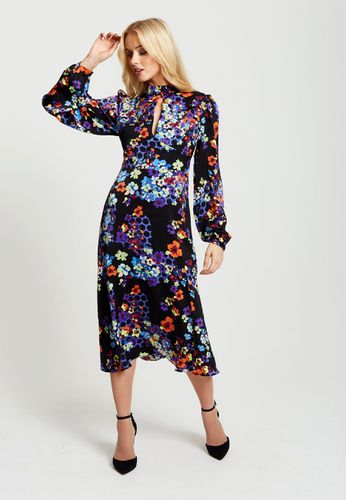 Womens Speckle Floral Print Midi Dress - - 8 - Liquorish - Modalova