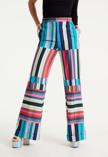 Womens Colour Bar Print Wide Leg Trousers - - 8 - NastyGal UK (+IE) - Modalova