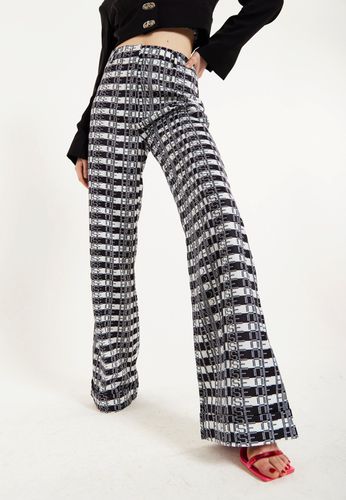 Womens Striped and Logo Printed Trousers in and White - 8 - NastyGal UK (+IE) - Modalova