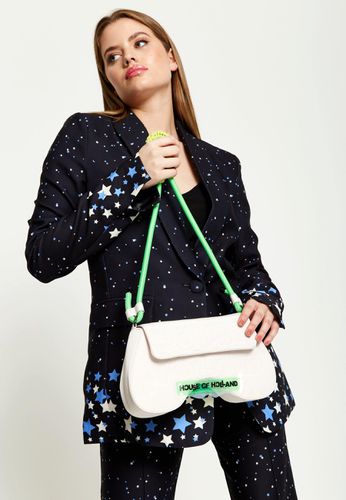 Womens Saddle Bag And Neon Green With Quilted Logo - One Size - NastyGal UK (+IE) - Modalova