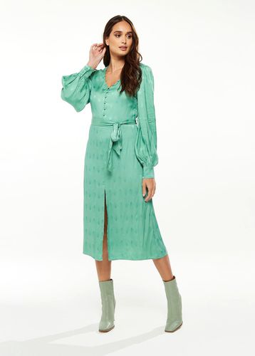 Womens 70s Style Jacquard Dress In Mint with Slit - - 8 - NastyGal UK (+IE) - Modalova