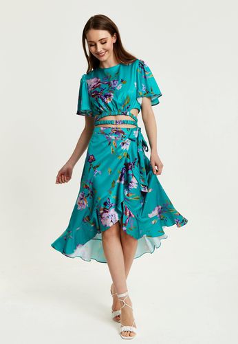 Womens Floral Print Midi Wrap Skirt - 8 - Liquorish - Modalova