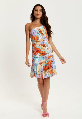 Womens Multicolour Floral Print One Shoulder Mini Dress - 8 - NastyGal UK (+IE) - Modalova