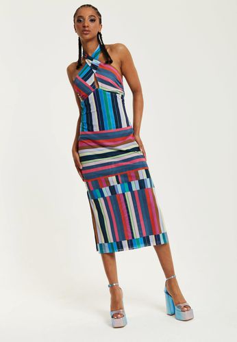Womens Colour Bar Halter Neck Midi Dress - - 8 - NastyGal UK (+IE) - Modalova