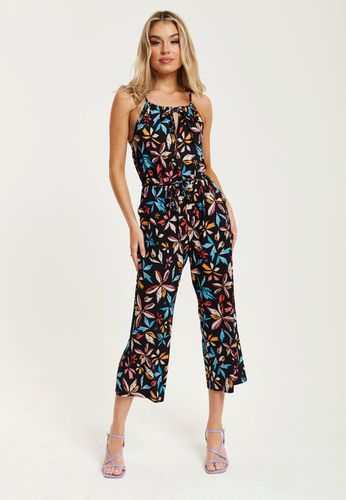 Womens Floral Print Jumpsuit With Straight Legs - - 8 - NastyGal UK (+IE) - Modalova