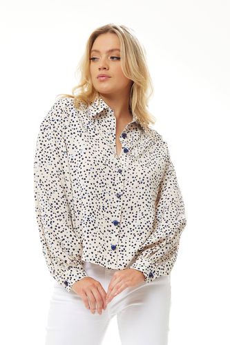 Womens Heart Print Shirt in Cream - - 14 - NastyGal UK (+IE) - Modalova