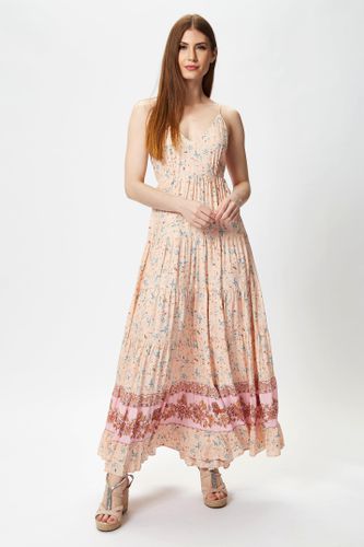 Womens Cami Maxi Dress in Nude Floral Print with Tie Back - - 10 - NastyGal UK (+IE) - Modalova