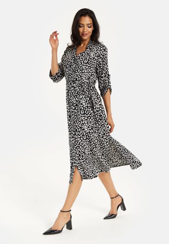 Womens Liquorish Leopard Print Button Through Midi Shirt Dress - - 8 - NastyGal UK (+IE) - Modalova