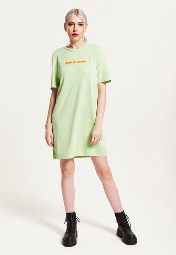 Womens Sage Tencel T-Shirt Dress With Logo Embroidery - - S - NastyGal UK (+IE) - Modalova