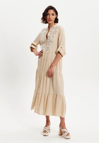 Womens Broderie Anglaise Collar Detail Dress - - One Size - NastyGal UK (+IE) - Modalova