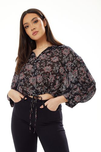 Womens Floral Print Crop Shirt in - S - NastyGal UK (+IE) - Modalova