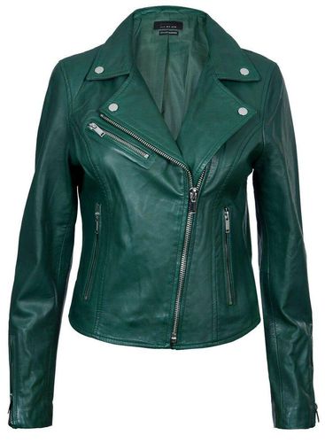 Womens Classic Leather Brando Biker Jacket-Loughton - - 12 - NastyGal UK (+IE) - Modalova