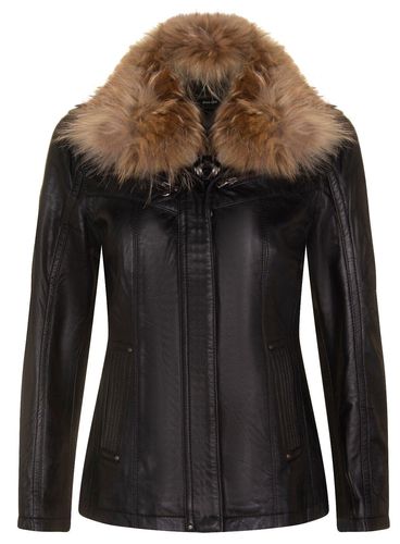 Womens Slim Fit Leather Parker Jacket-Millom - - 20 - NastyGal UK (+IE) - Modalova