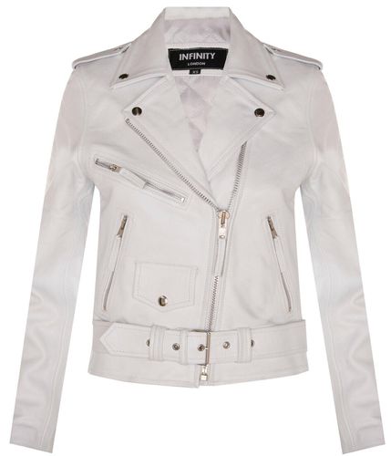 Womens Cowhide Leather Biker Jacket-Mansfield - - 10 - Infinity Leather - Modalova
