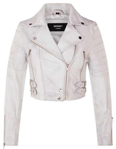 Womens Brando Cropped Leather Jacket-Longtown - - 10 - Infinity Leather - Modalova