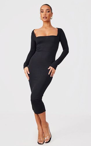 Womens Square Neck Long Sleeve Midaxi Dress - 16 - NastyGal UK (+IE) - Modalova