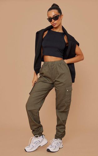 Womens Petite Khaki Pocket Detail Cargo Trousers - - 2 - NastyGal UK (+IE) - Modalova