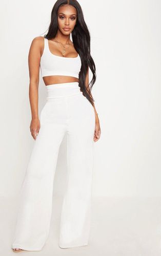 Womens Shape Bandage Extreme High Waist Wide Leg Trousers - 14 - NastyGal UK (+IE) - Modalova