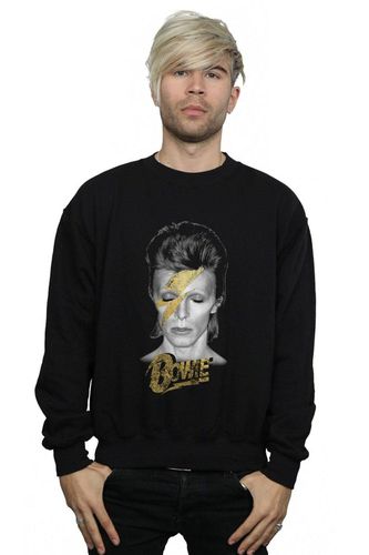 Aladdin Sane Gold Bolt Sweatshirt - - L - David Bowie - Modalova